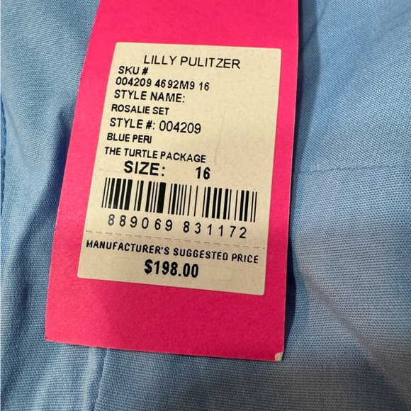Lilly Pulitzer Rosalie Skirt Set in the "Blue Peri The Turtle Package” NWT - Picture 5 of 16